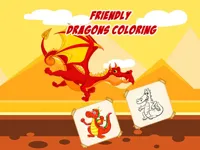 Friendly Dragons Coloring